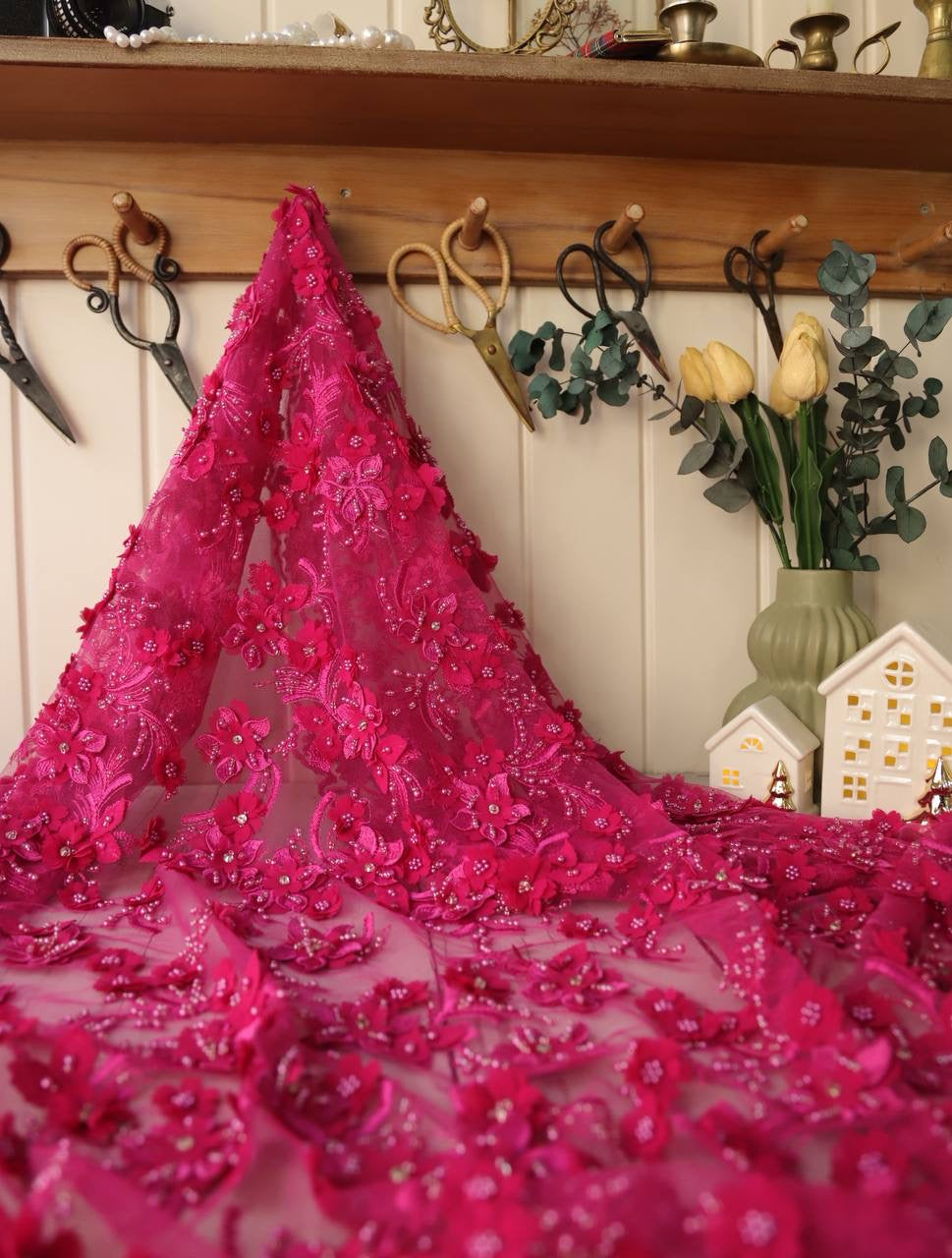 Üç Boyutlu Dantel 2.35m x 1.35m