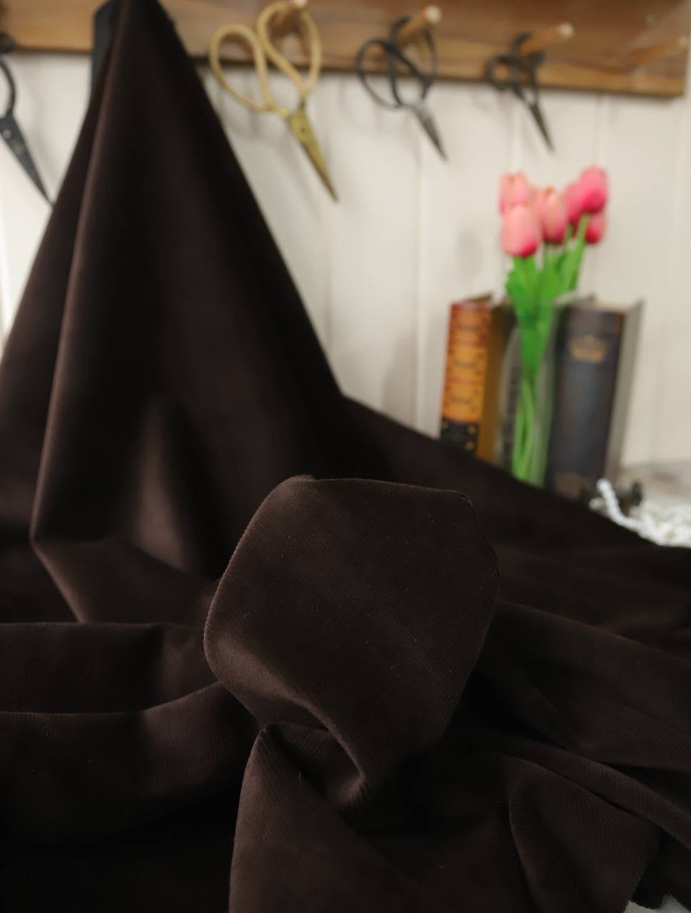 Fitilli kadife Acı Kahve Renk