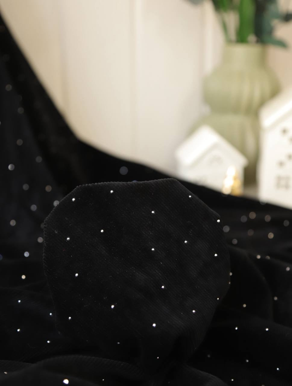 Esnek Fitilli Kadife Komple Taşlı