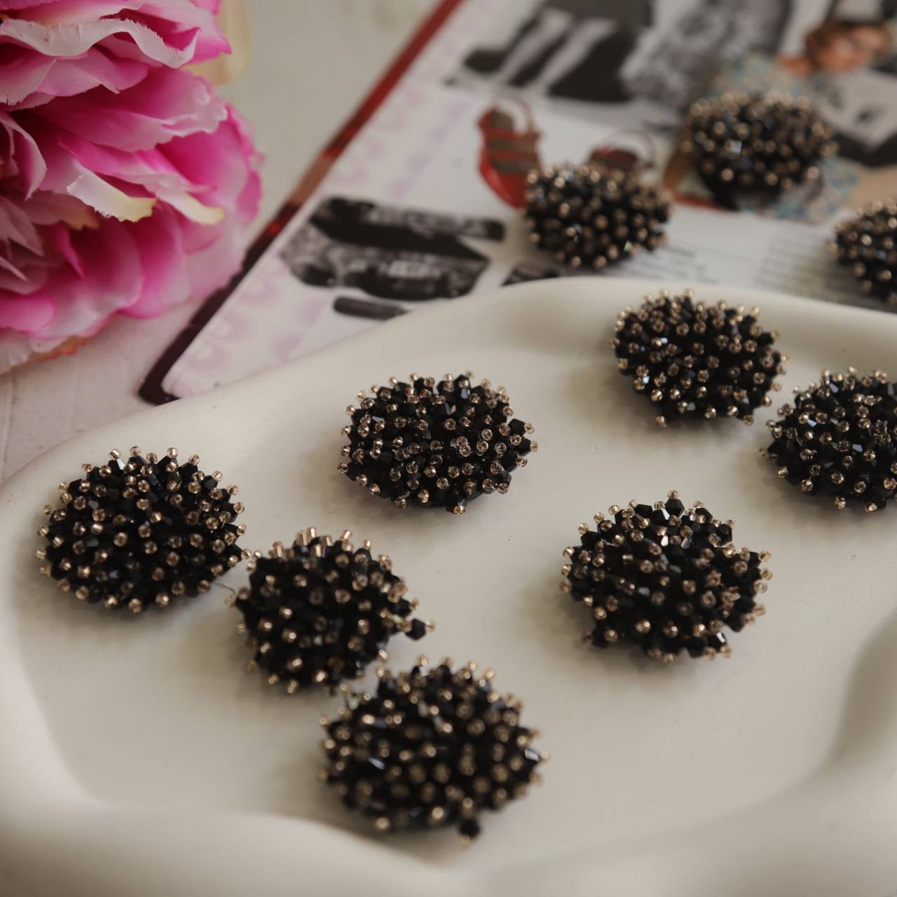 El yapımı buncuklu düğme