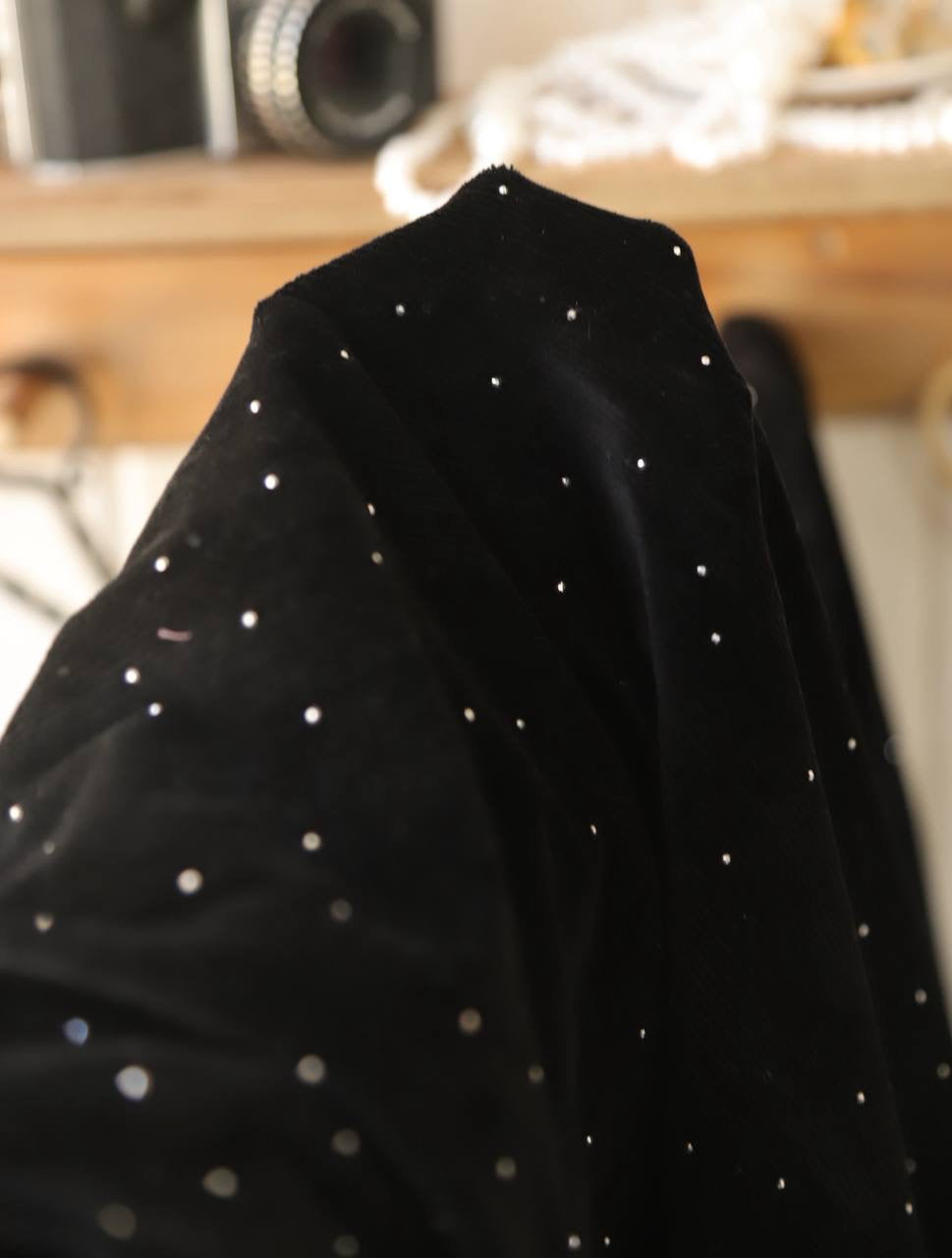 Esnek Fitilli Kadife Komple Taşlı