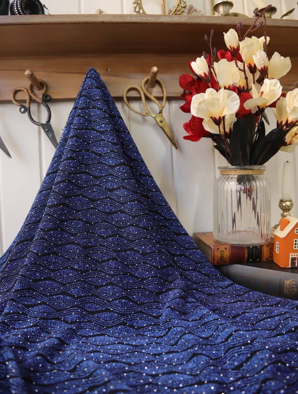 Taşlı simli interlok