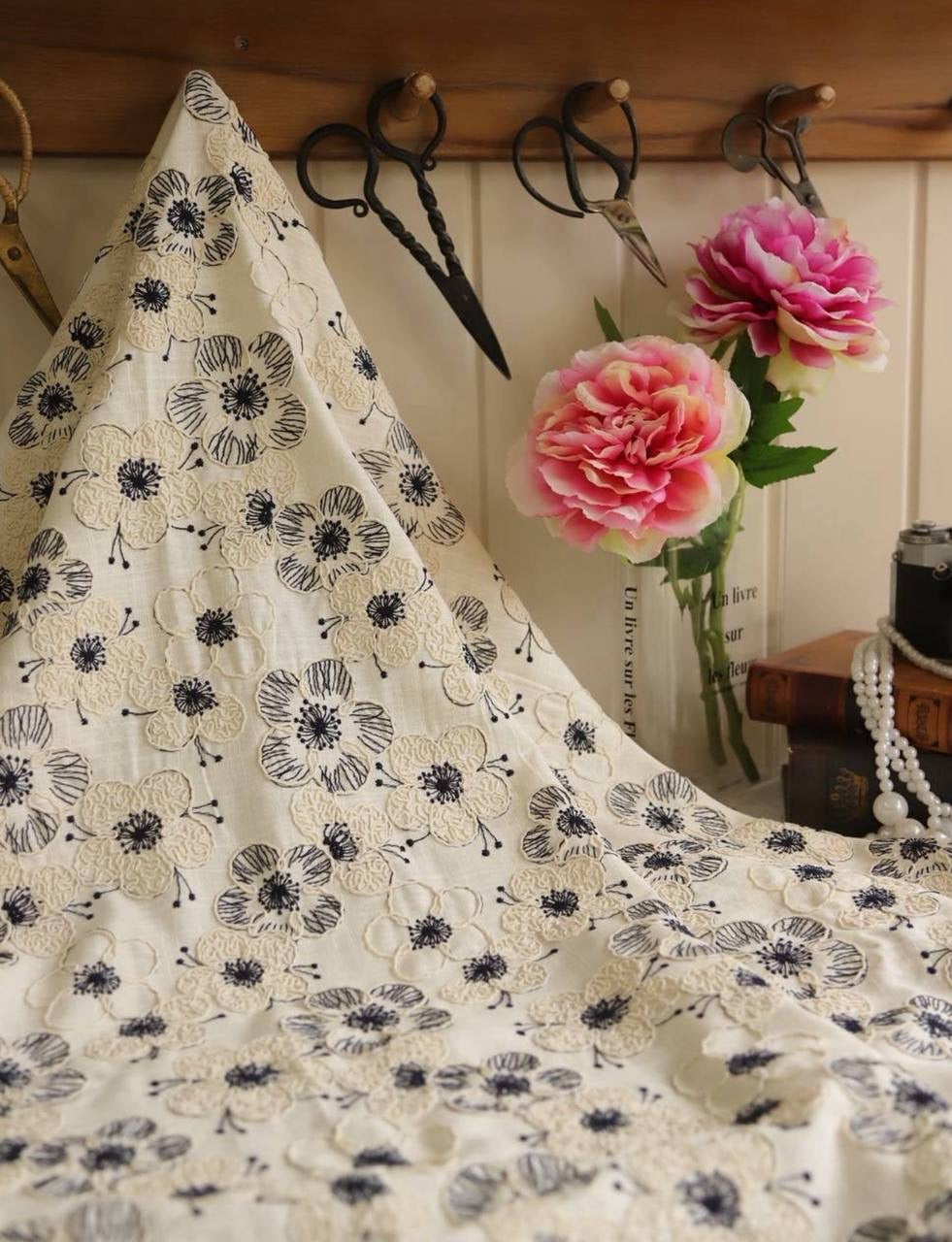 Keten Üzeri Kordoneli Kumaş