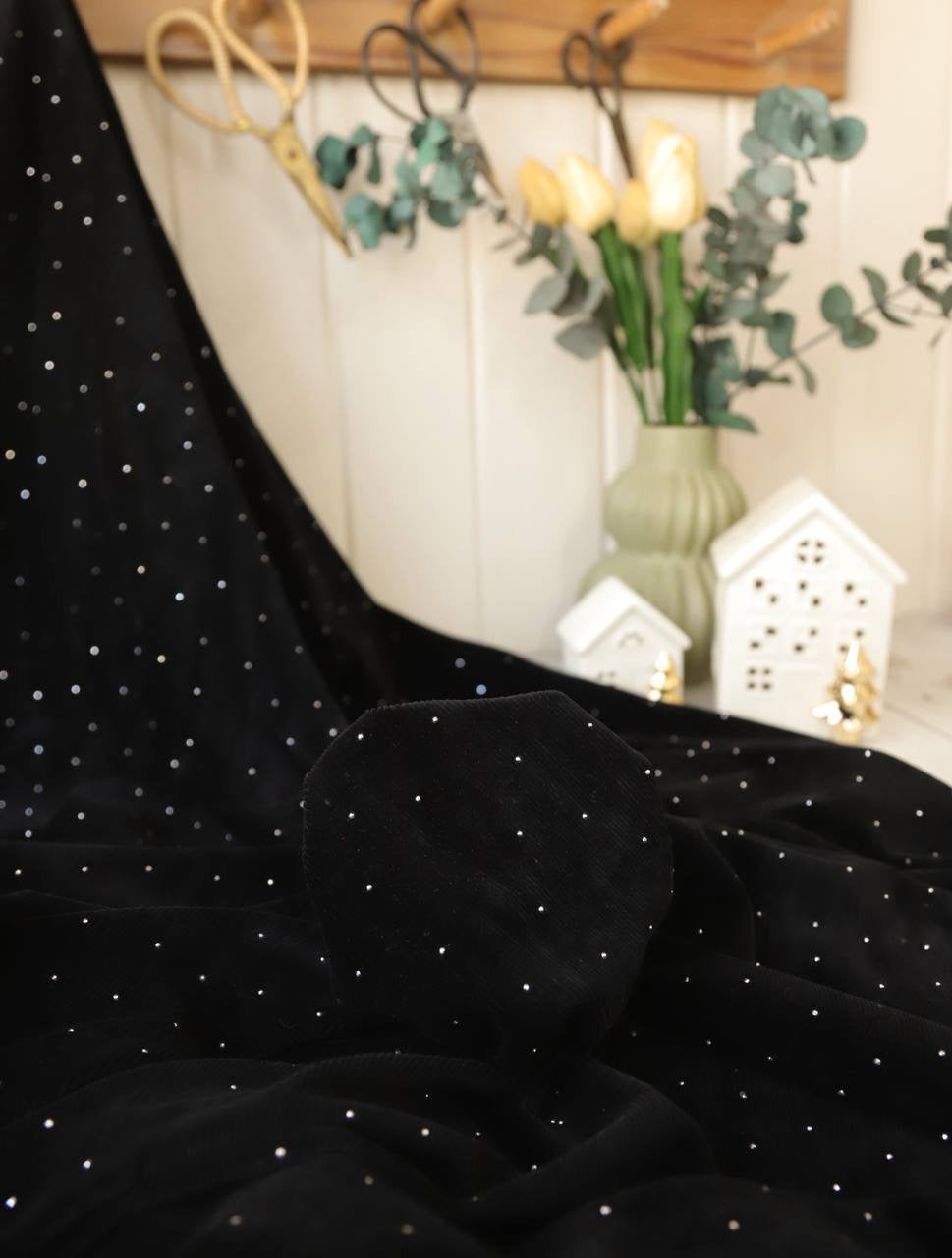 Esnek Fitilli Kadife Komple Taşlı