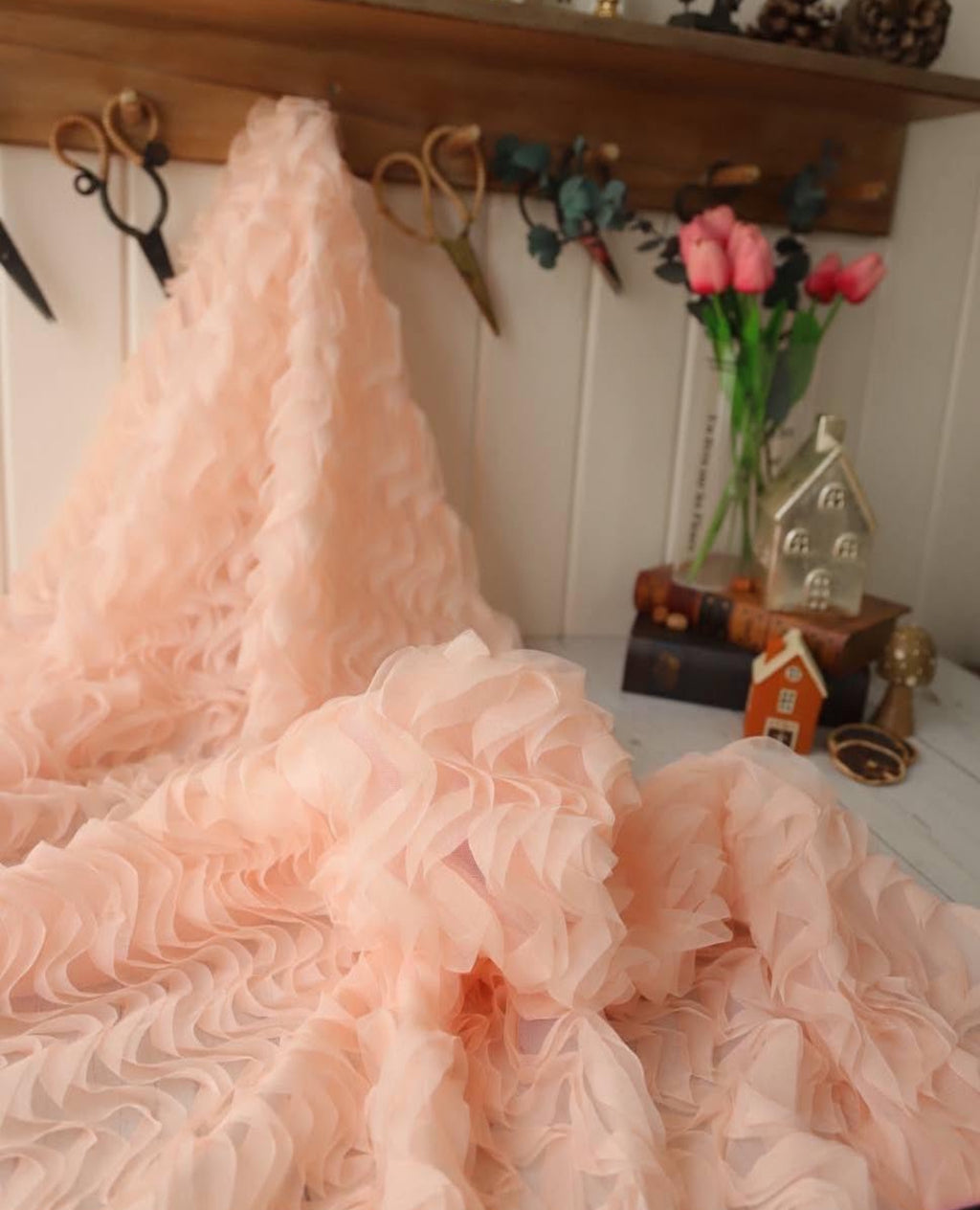 Damga Desenli İthal Kumaş