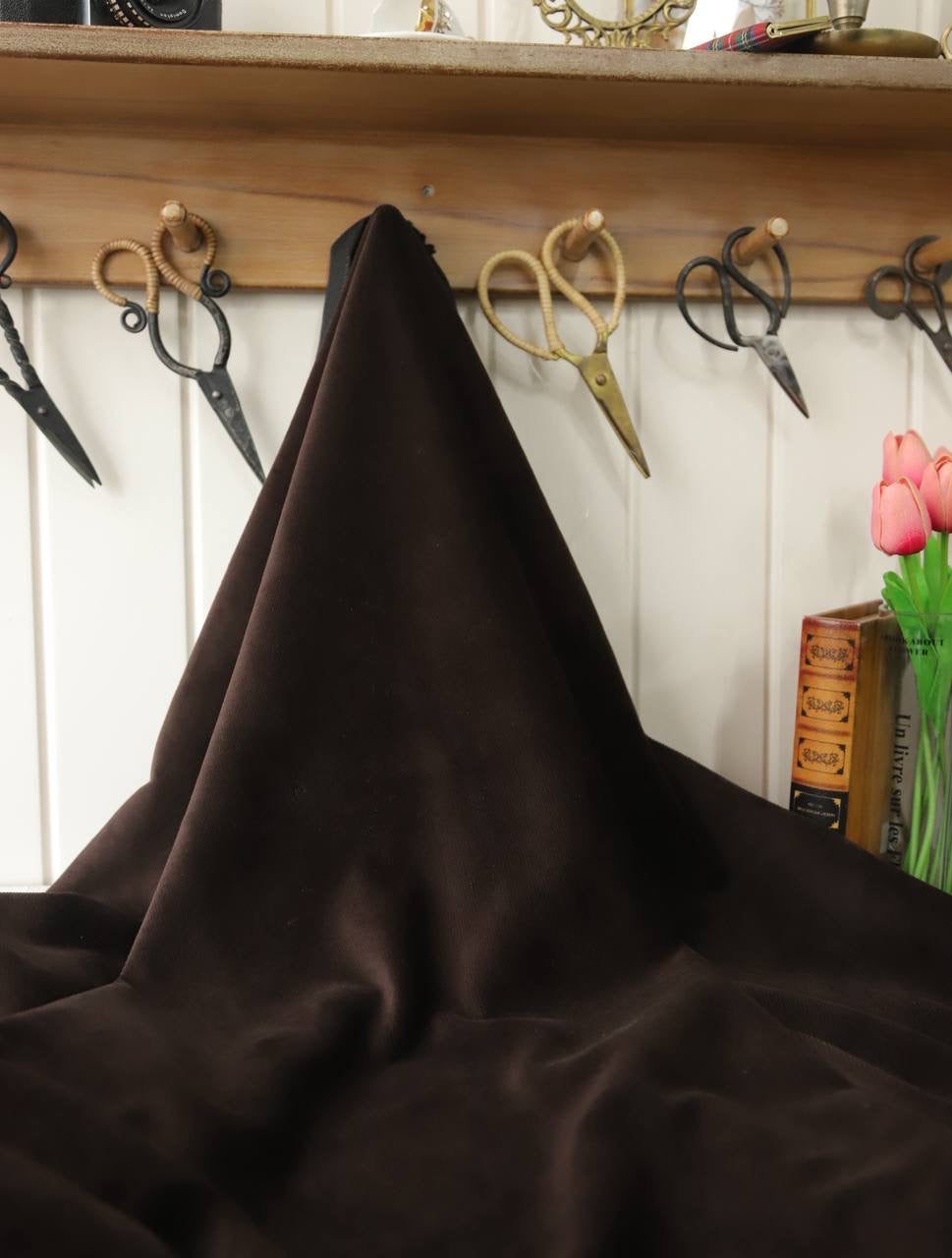 Fitilli kadife Acı Kahve Renk