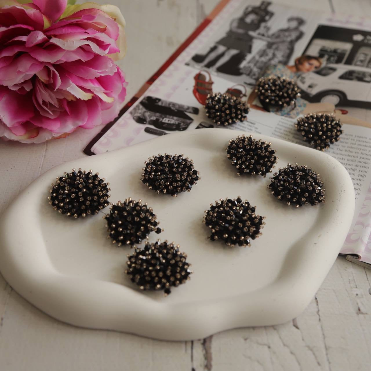 El yapımı buncuklu düğme