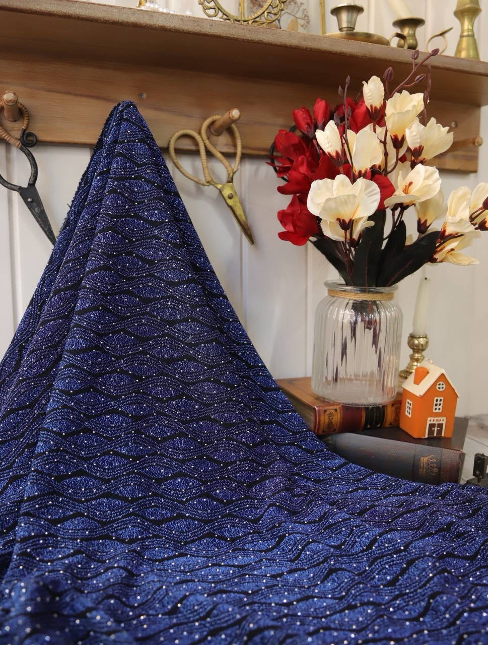 Taşlı simli interlok