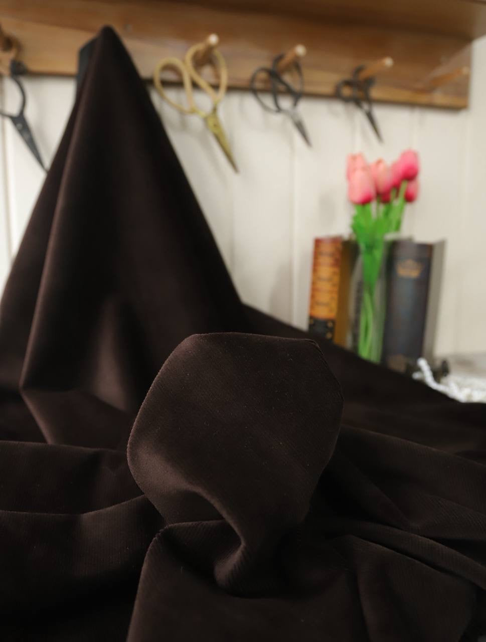 Fitilli kadife Acı Kahve Renk