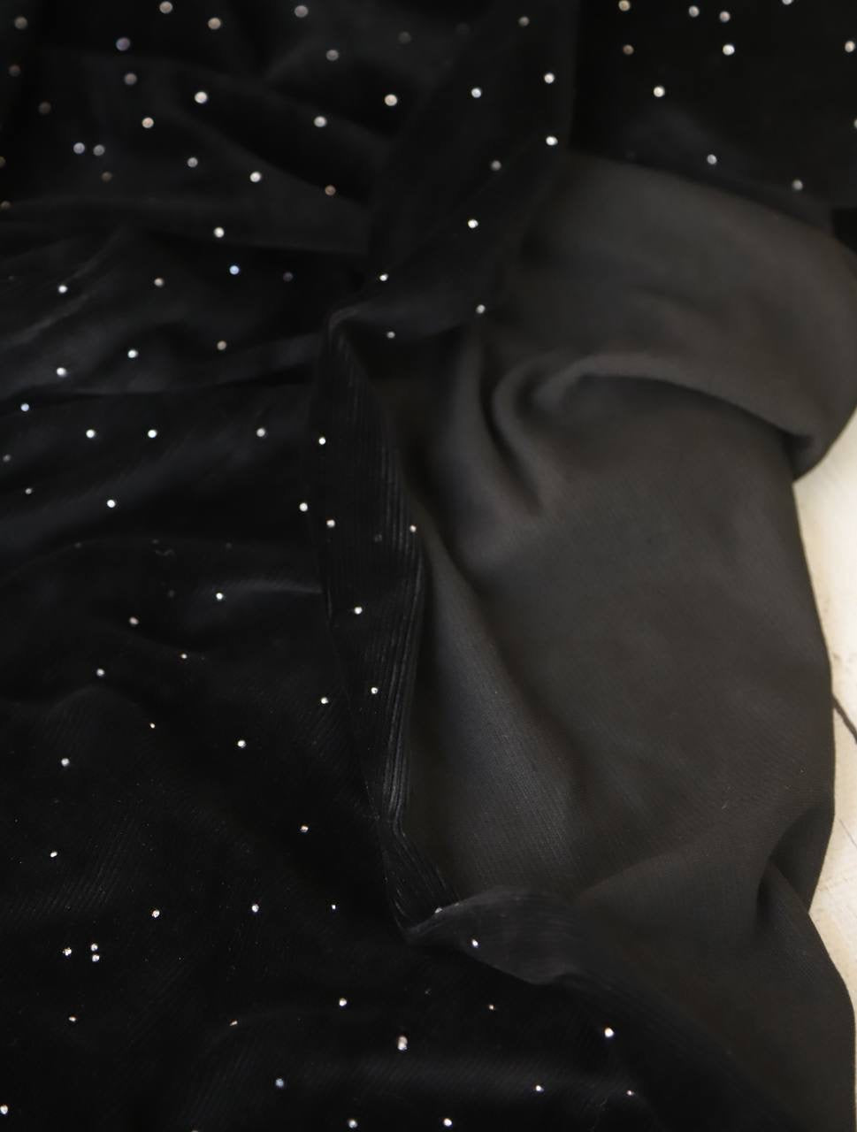 Esnek Fitilli Kadife Komple Taşlı