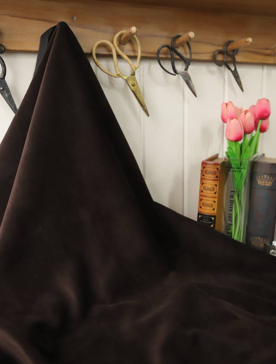 Fitilli kadife Acı Kahve Renk