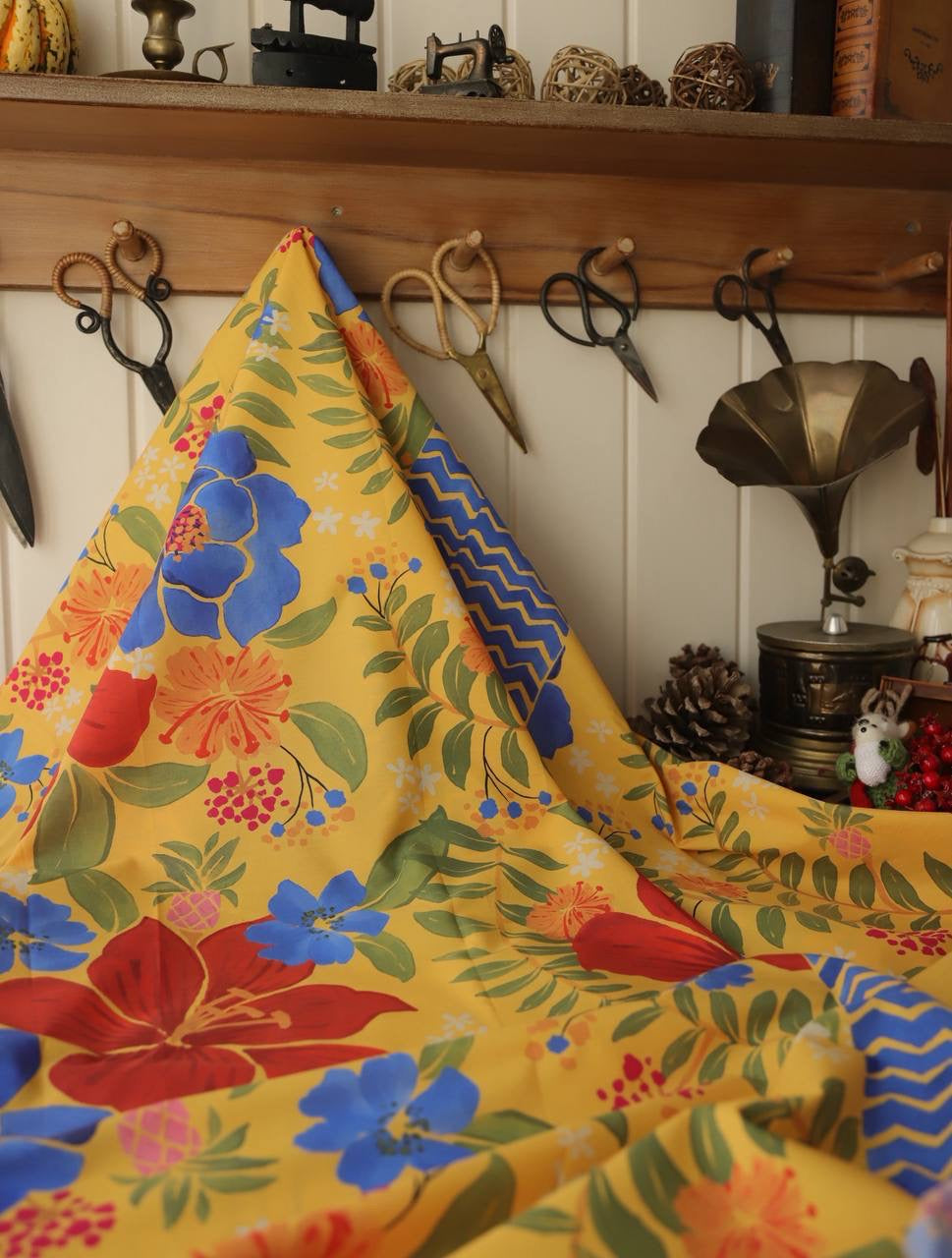 Pamuk poplin farmrio desen