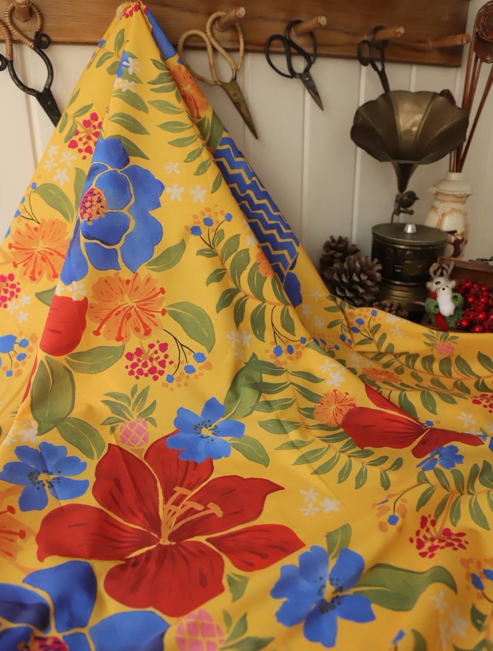 Pamuk poplin farmrio desen