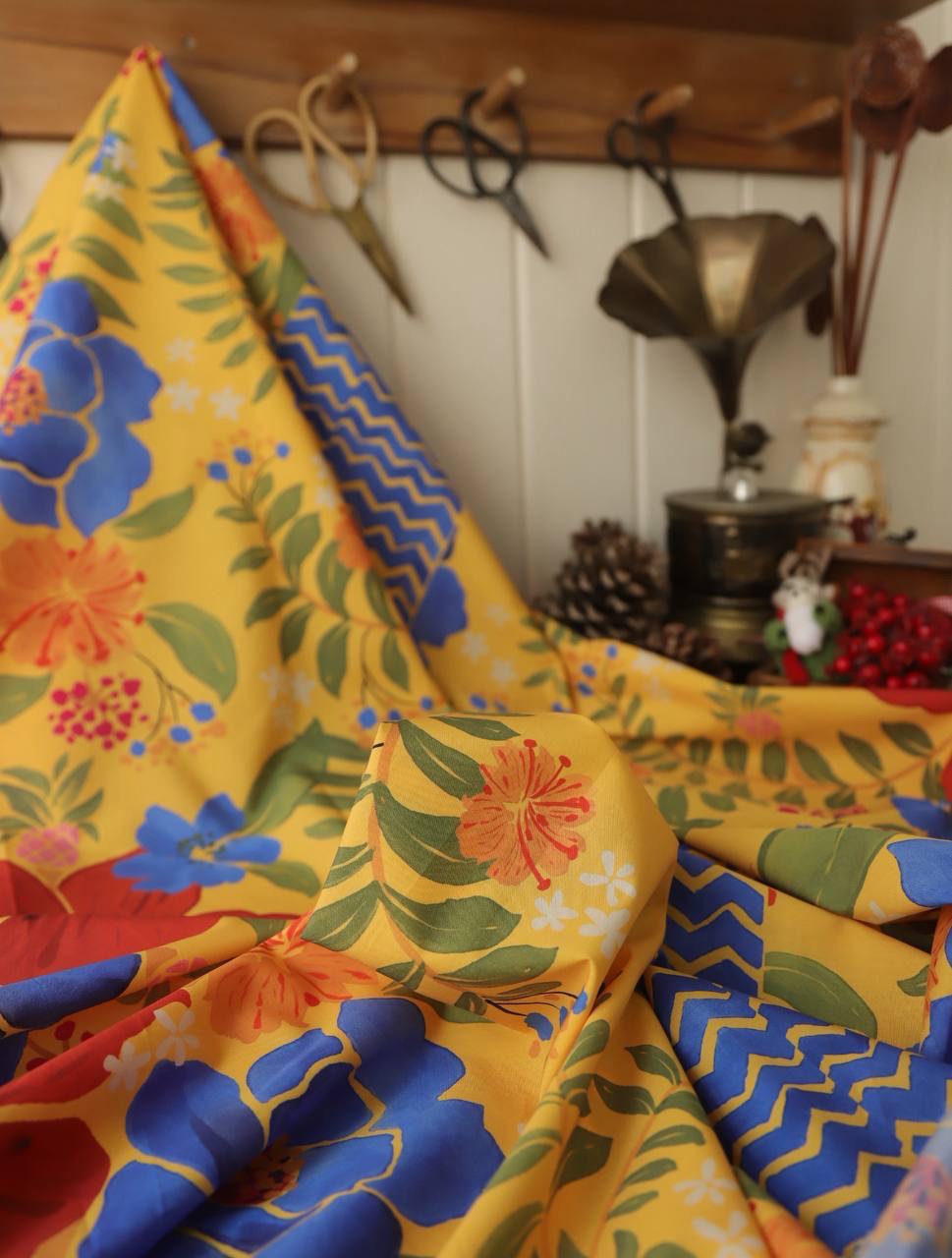 Pamuk poplin farmrio desen