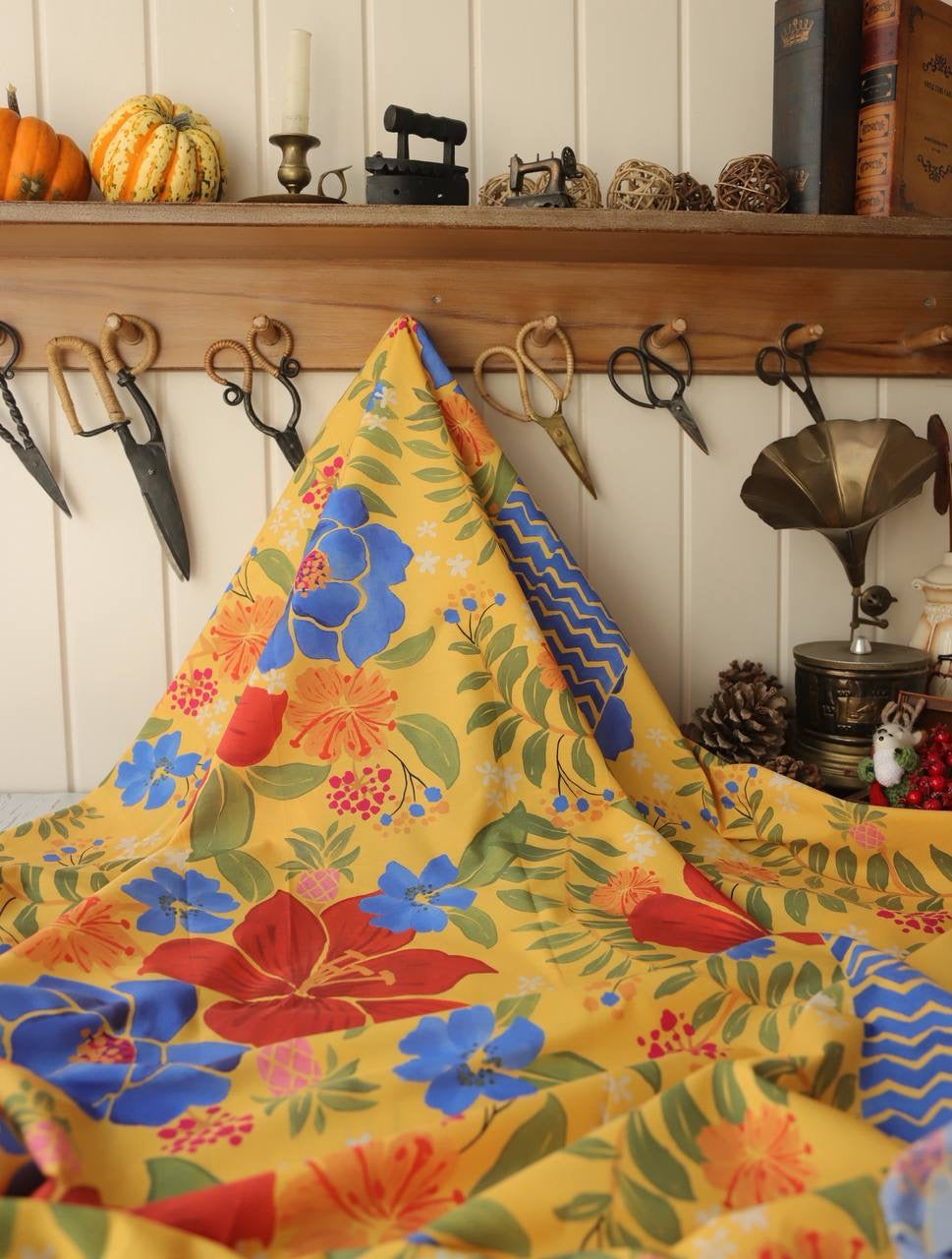 Pamuk poplin farmrio desen