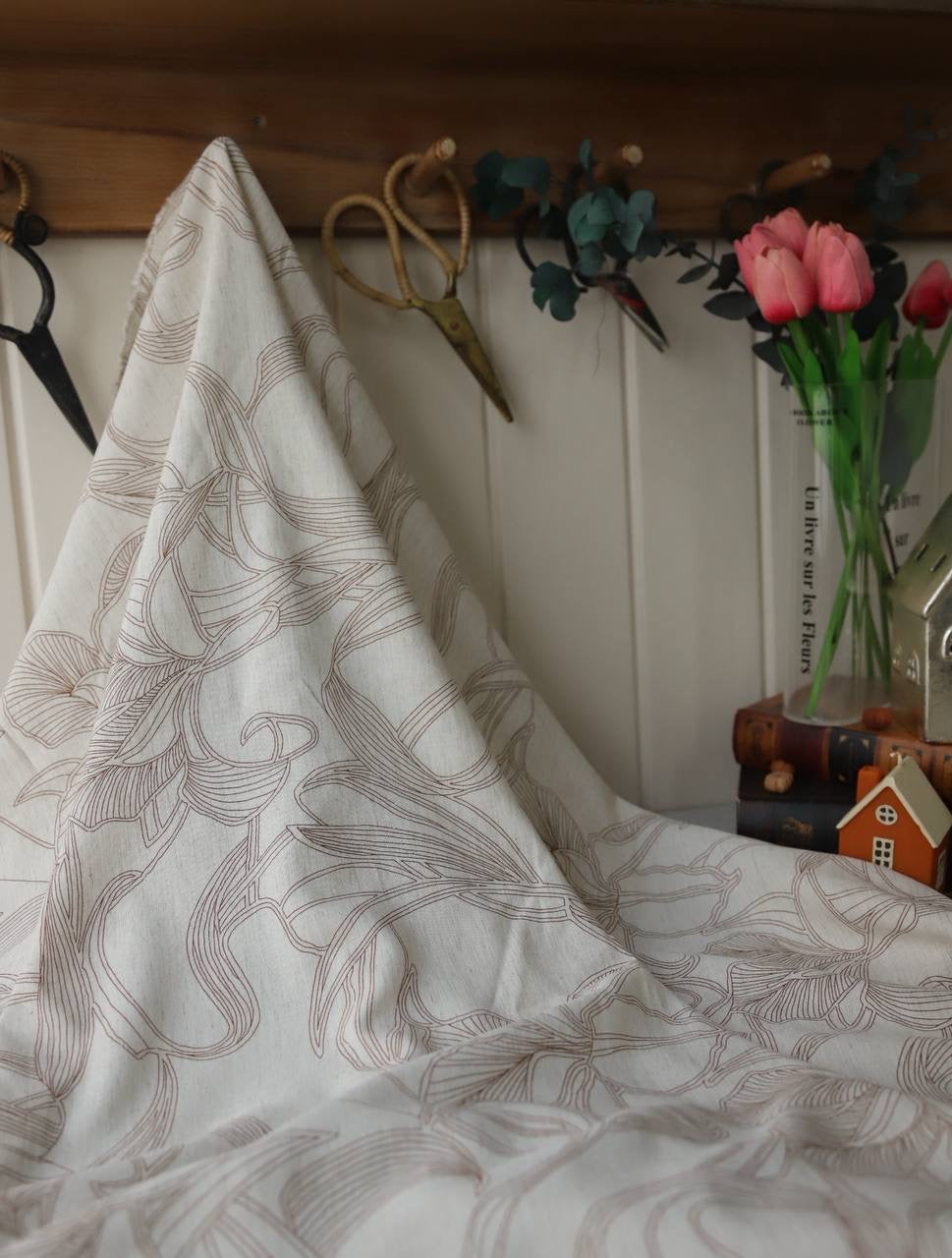 NATURAL pamuk keten 2m x 1.45m