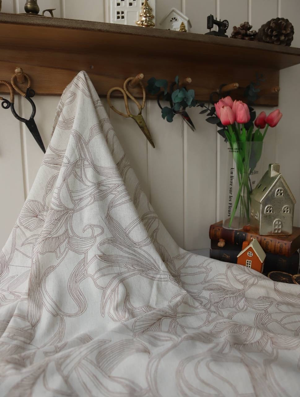 NATURAL pamuk keten 2m x 1.45m