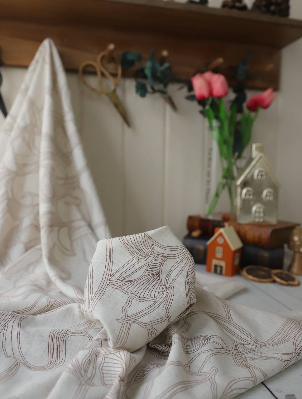 NATURAL pamuk keten 2m x 1.45m