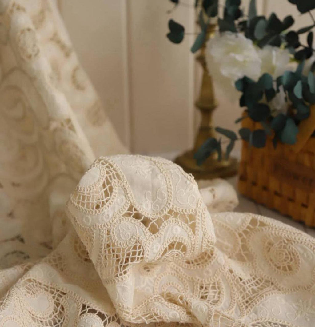 Şal Desenli İthal Fisto Dantel