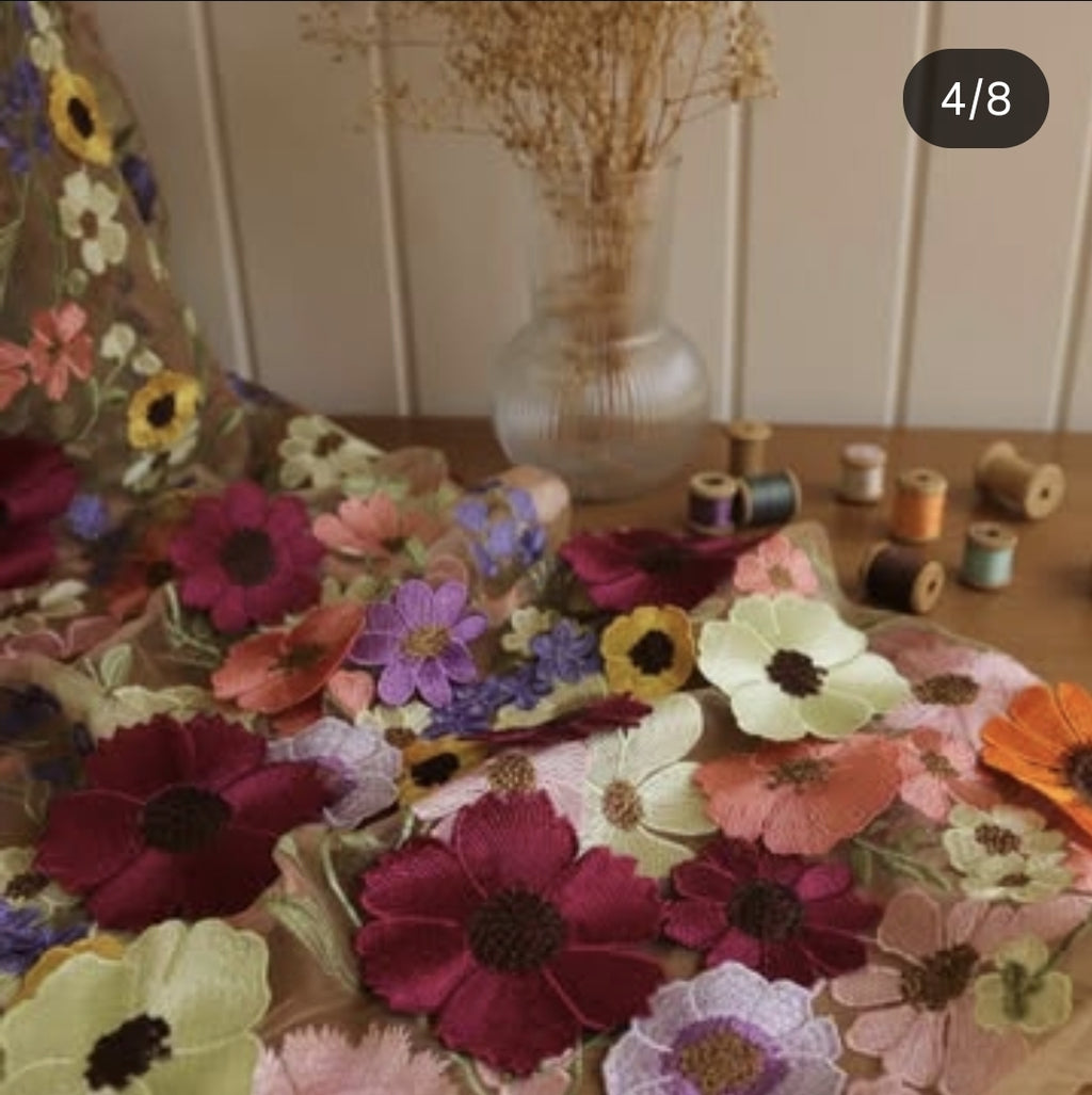 3 Boyutlu Dantel Ten Rengi Zemin