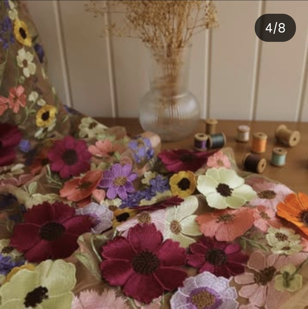 3 Boyutlu Dantel Ten Rengi Zemin