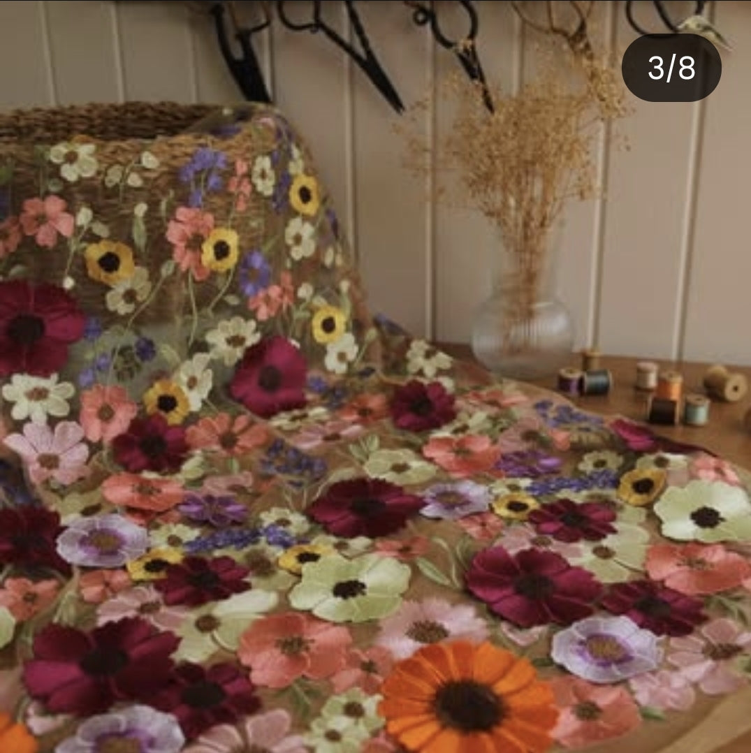 3 Boyutlu Dantel Ten Rengi Zemin